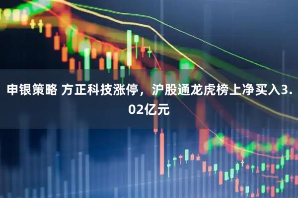 申银策略 方正科技涨停，沪股通龙虎榜上净买入3.02亿元